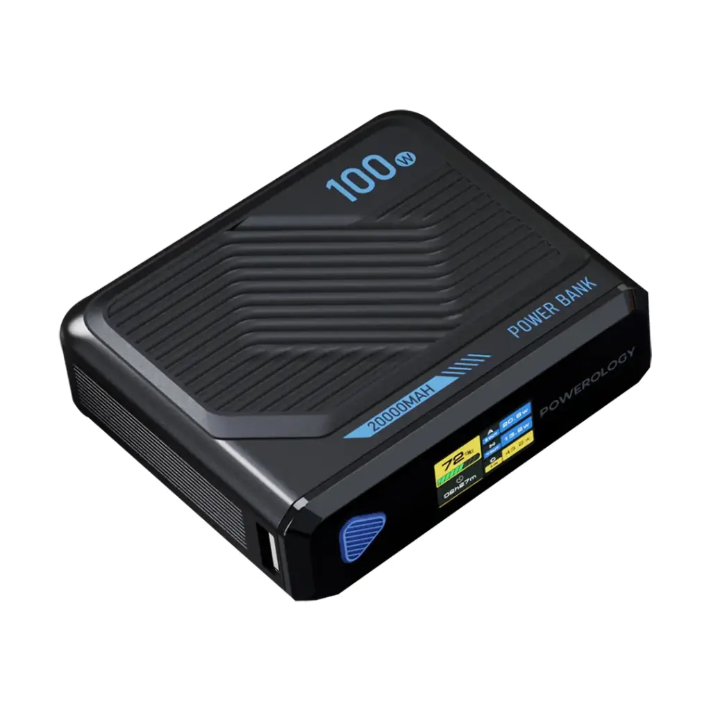 پاوربانک 20 هزار 100 وات پاورولوژی مدل Powerology Ultra Mini Power Bank PPBCHA79 ظرفیت ۲۰۰۰۰ میلی‌آمپرساعت