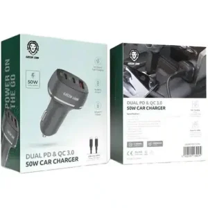 جعبه شارژر فندکی گرین لاین مدل Dual QC3.0