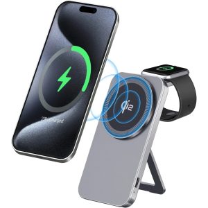 شارژر بی‌سیم گرین لاین مدل Magstand Duo