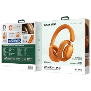 جعبه هدفون بی‌سیم گرین لاین Greenlion Comfort Pro با صدای فضایی ۳۶۰ درجه