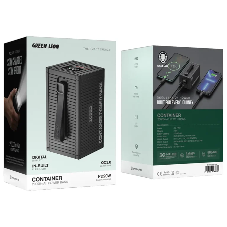 جعبه پاوربانک گرین لاین Container 30000