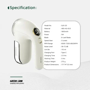 مشخصات پرزگیر لباس دیجیتال گرین لاین مدل ErgoTrim GNERGTRMLRWH
