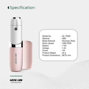 مشخصات ماشین اصلاح صورت بانوان گرین لاین مدل Facial Hair Remover GNFHRRVRPK