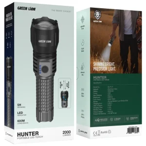جعبه چراغ قوه شارژی گرین لاین مدل Hunter GNHLEDFL11GY