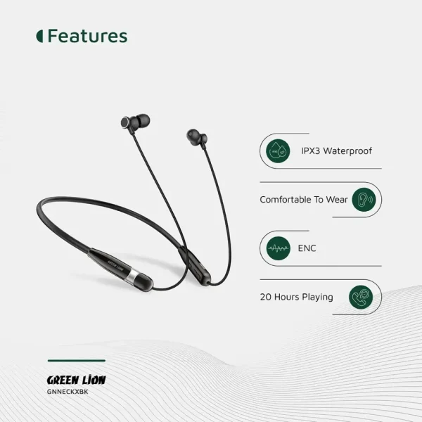 خرید هندزفری گردنی بی‌سیم گرین لاین Greenlion Neck X
