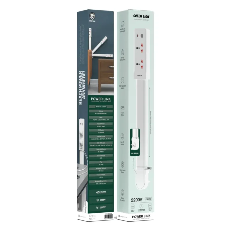 جعبه چندراهی برق یونیورسال گرین لاین مدل Power Link GN650PSKTWH
