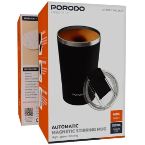 جعبه ماگ همزن‌دار مغناطیسی پرودو Porodo با بدنه استیل ضد زنگ