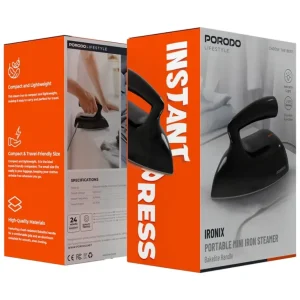 جعبه اتو بخار مسافرتی پرودو مدل Ironix Mini Steamer PDLFST227SBK
