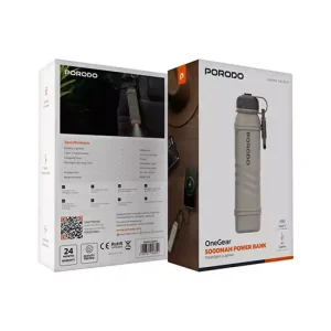 جعبه پاوربانک پرودو OneGear 5000 میلی‌آمپرساعت با چراغ‌قوه و فندک