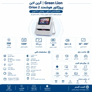 اینفوگرافیک پروژکتور گرین لاین Orion 2