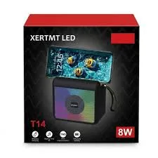 اسپیکر بلوتوثی قابل حمل XERTMT مدل T14 با نورپردازی LED