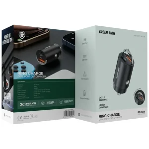 جعبه شارژر فندکی گرین لاین Greenlion Ring Charge با شارژ سریع PD 36W