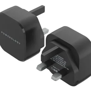 ابعاد شارژر دیواری ۳۰ وات پاورولوژی Powerology Ultra Compact Fast Charger مدل PWCUQC002