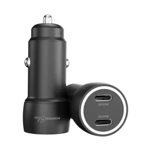 شارژر فندکی ۶۰ وات پرودو Porodo Riva با دو پورت USB-C و کابل همراه