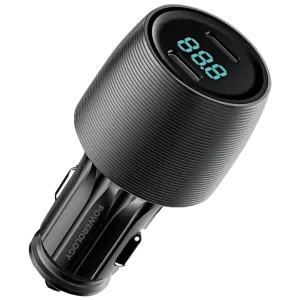 شارژر فندکی خودرو پاورولوژی مدل Velox 66W PCCSR013 با دو پورت