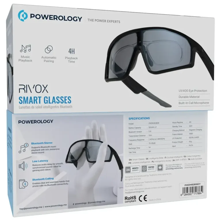 جعبه عینک هوشمند پاورولوژی Rivox مدل PWDM82806GY