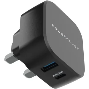 شارژر دیواری ۳۰ وات پاورولوژی Powerology Ultra Compact Fast Charger مدل PWCUQC002